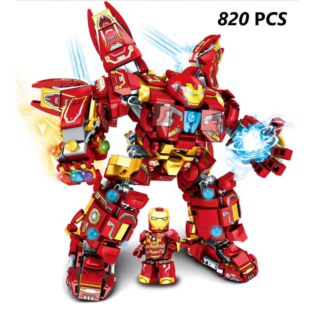 Bộ đồ chơi xếp hình lego người sắt, lego iron man, lego hulkbuster