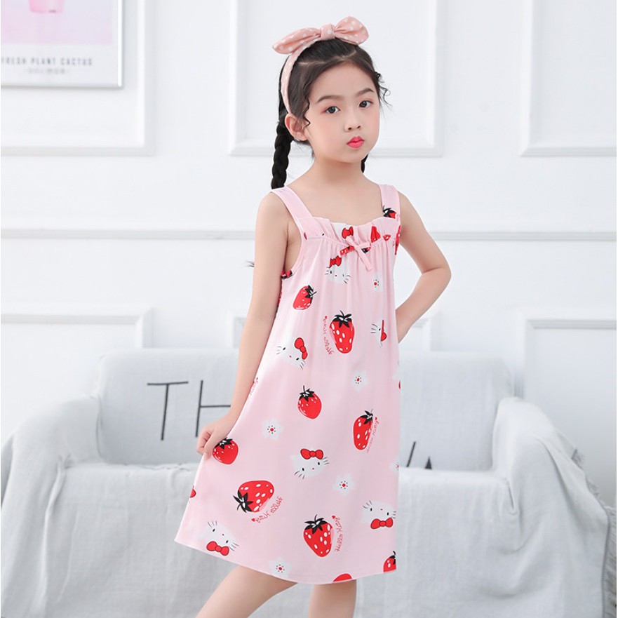 Váy lanh lụa mềm bé gái 27 - 48kg 2021