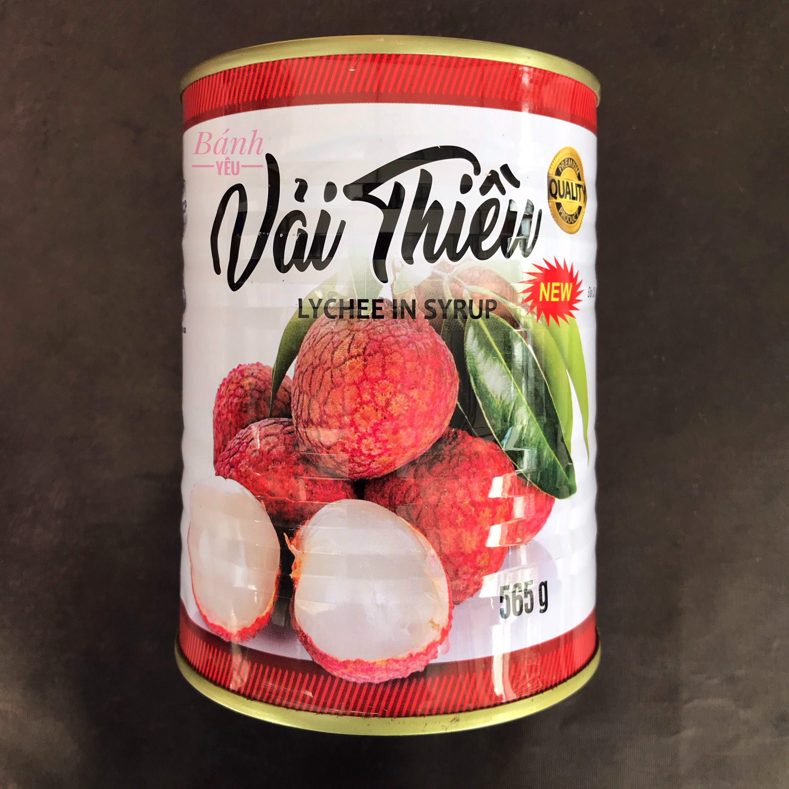 Vải Thiều Ngâm Đường Đóng Lon 565g