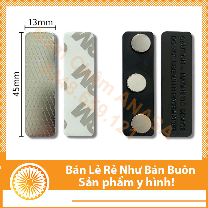 Bảng Tên Nhân Viên, Nam Châm Thẻ Tên, Nam Châm Cài Áo 3 Viên