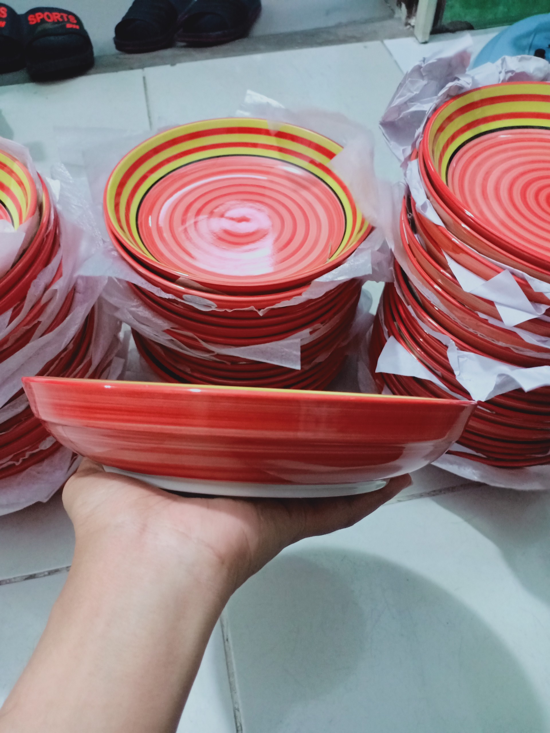 Combo 3 đĩa sứ cầu vồng 20cm