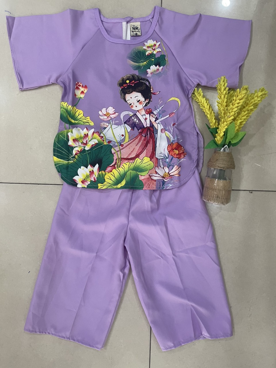  [14-22kg] Áo bà ba cách tân cho bé gái , chất vải lụa mềm mại (TT153)