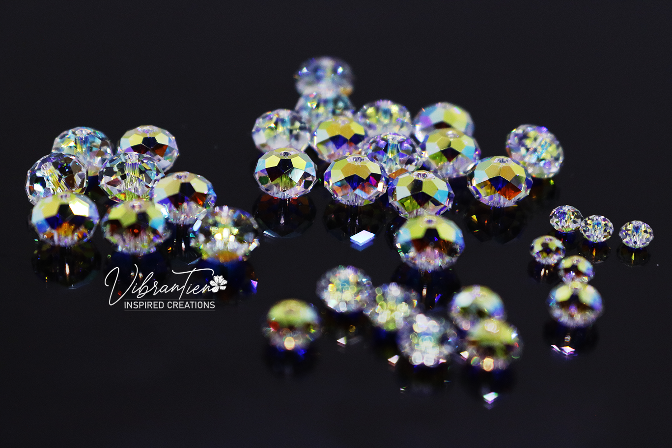 Pha lê Swarovski bánh cam 8mm (Combo 10/20/30)