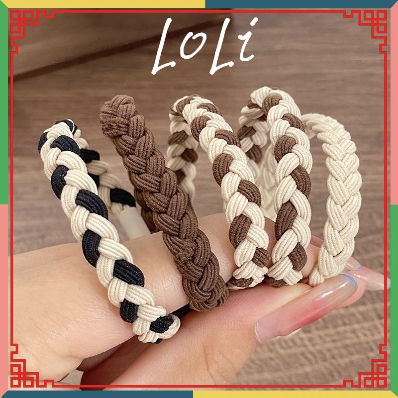 Dây cột tóc màu trà sữa co giãn phong cách Hàn Quốc cho nữ - loli
