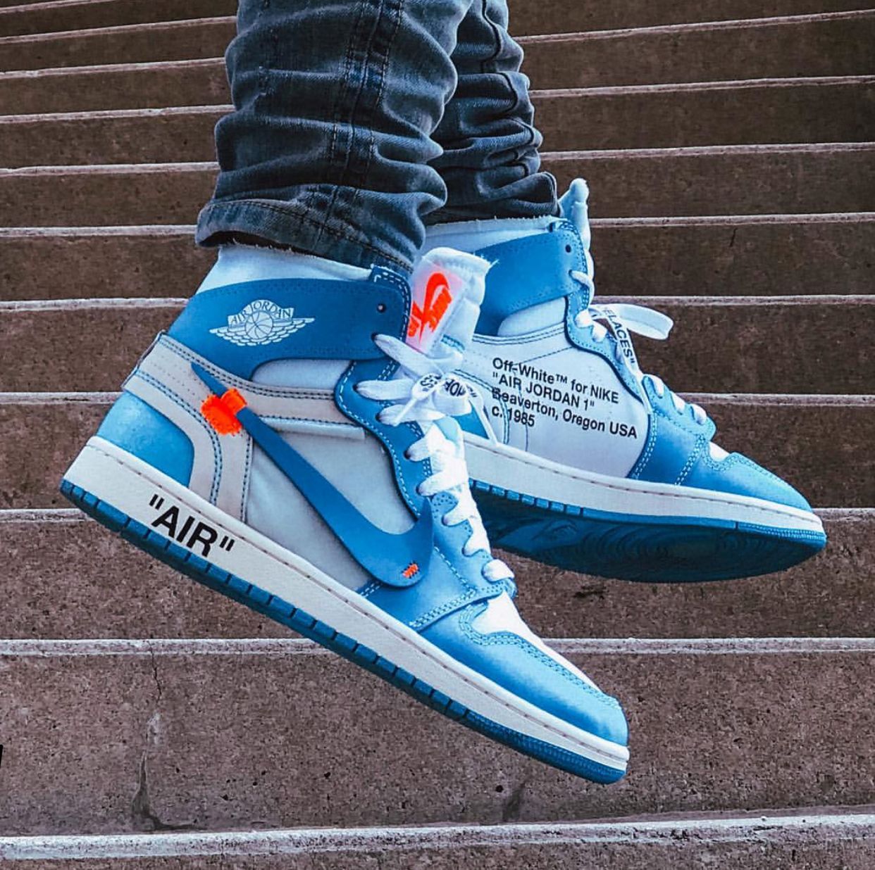Giày J0rdan 1 Off White Blue ( Full box)