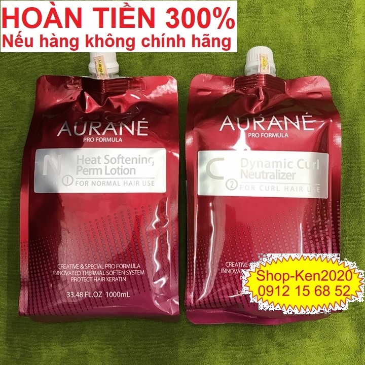 Thuốc uốn duỗi ép tóc Aurane Pháp 1000ml x2 (N+C & N+S) Aurané