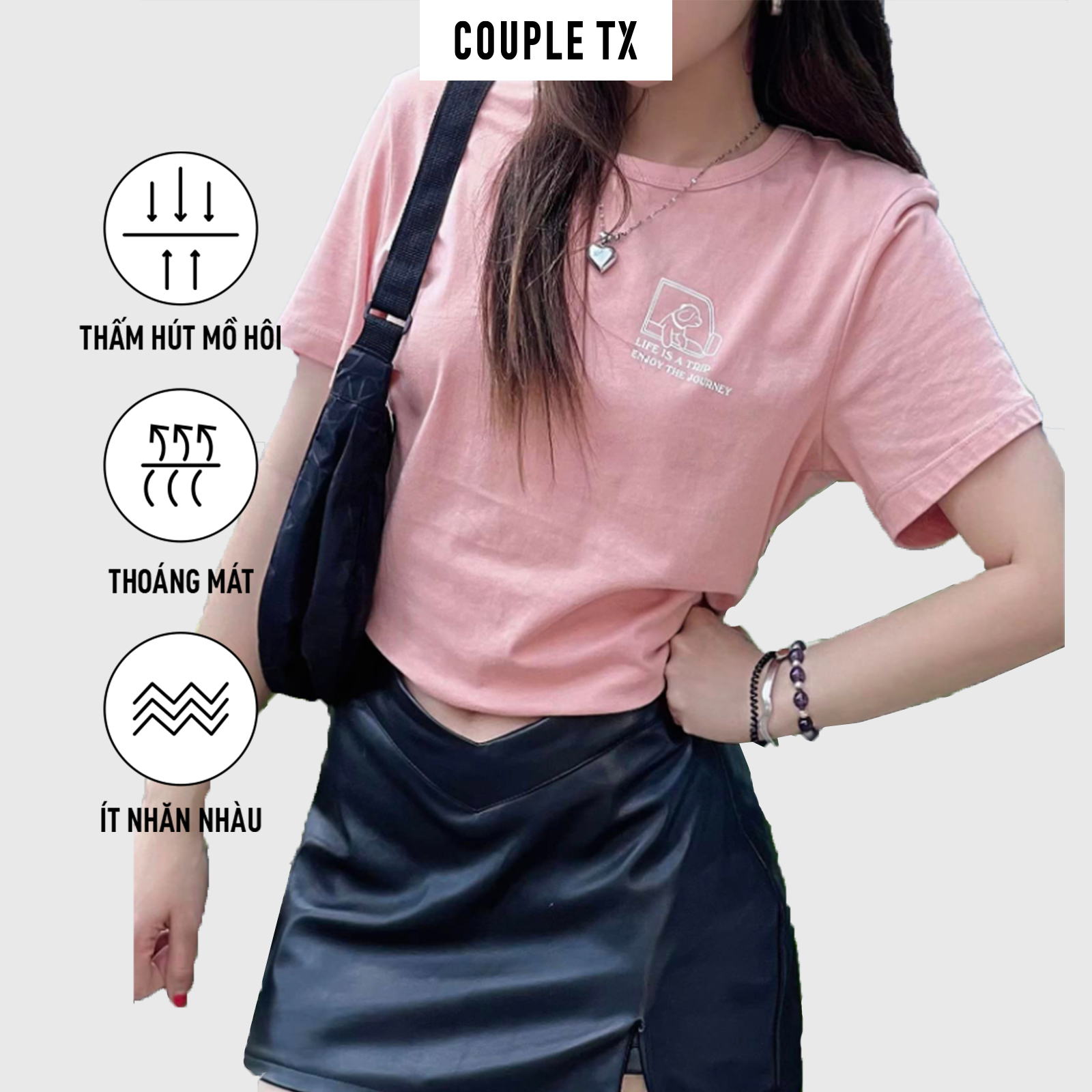 Áo Thun Nữ Couple TX IN Logo Cool Regular Fit WTS 2373