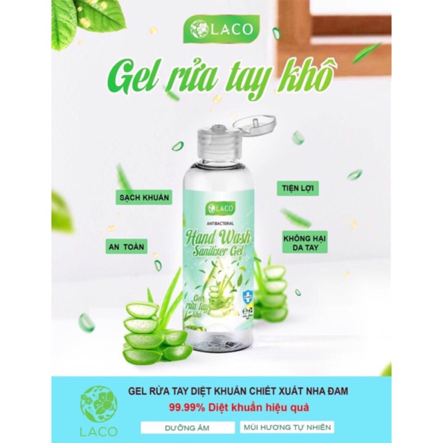 Gel rửa tay khô Laco sát khuẩn 100ml