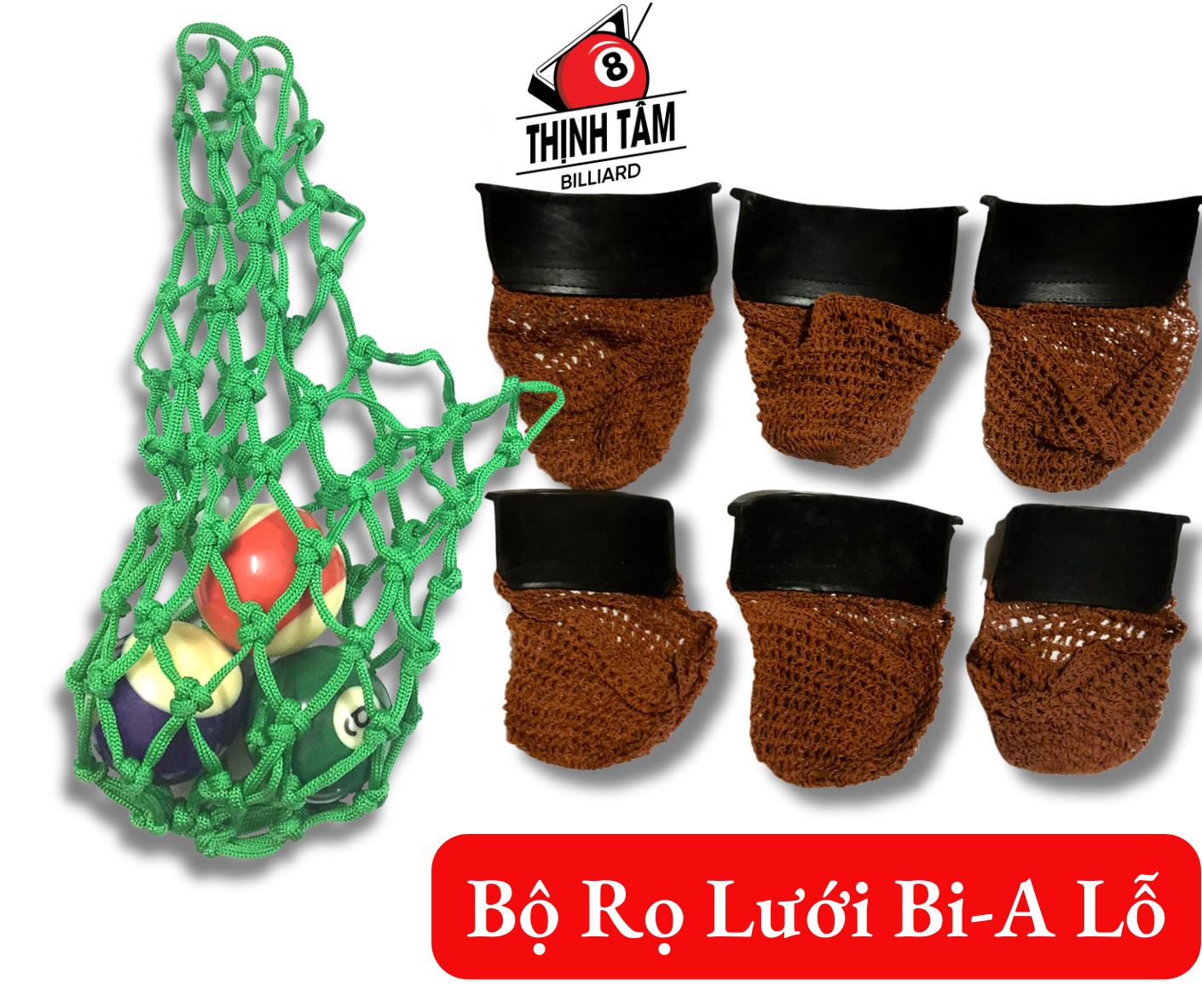[THỊNH TÂM] Bộ 6 RỌ LƯỚI Bida Lỗ. Lưới Dù Loại Đẹp [ Bộ RỌ LƯỚI ]