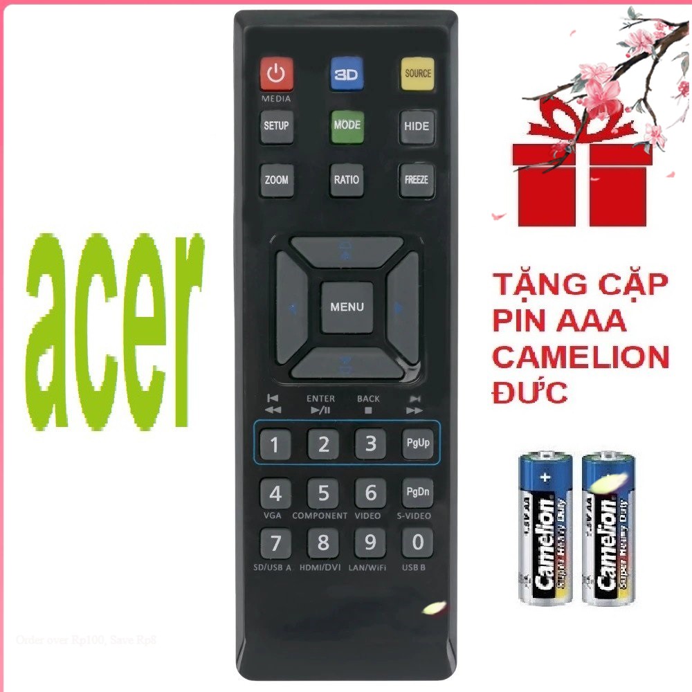 Remote máy chiếu ACER mẫu 2 - Điều khiển máy chiếu ACER mẫu 2 - PROJECTOR (Hàng hãng - tặng pin) [Cam kết chất lượng, BH 6 tháng]