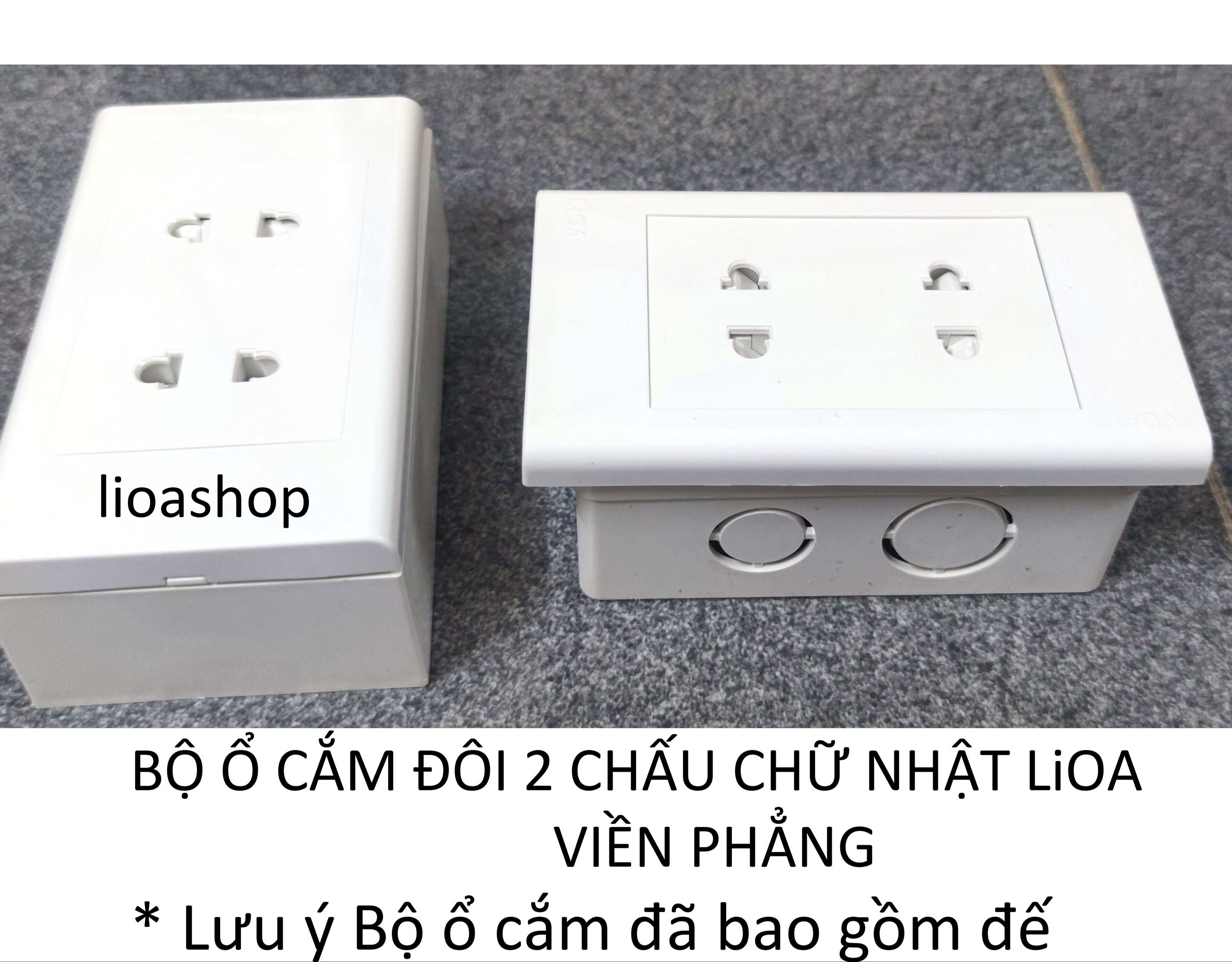 Ổ CẮM ĐÔI 2 CHẤU LiOA.