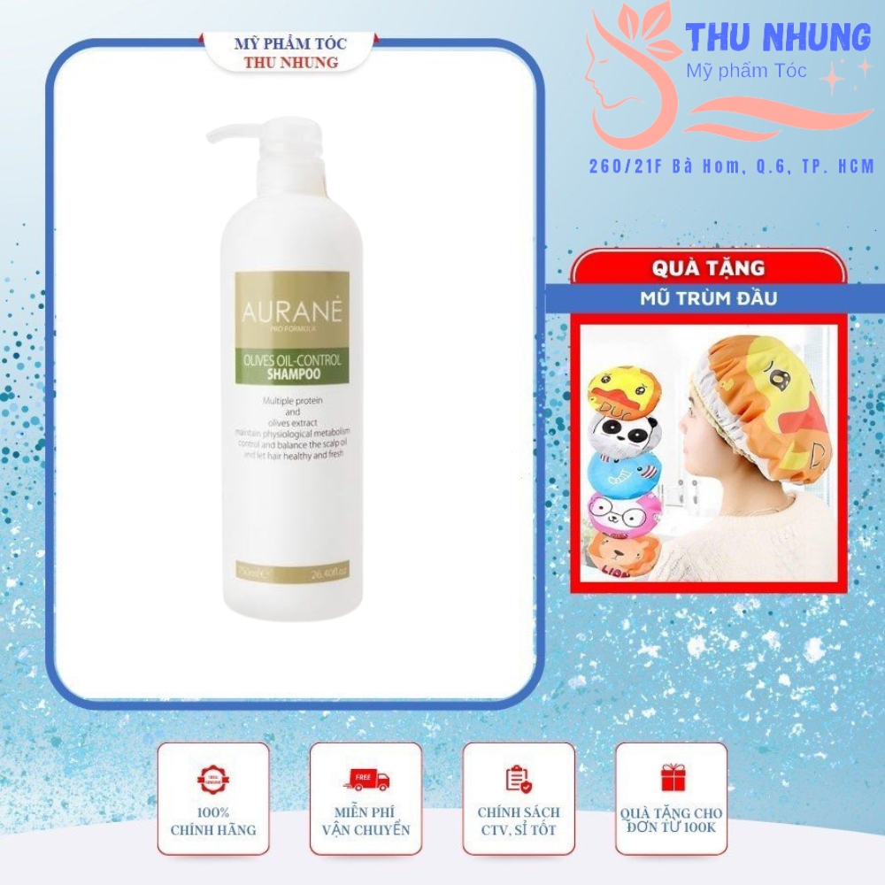 [+Tặng mũ trùm]Dầu gội kiểm soát dầu AURANE Olives Oil - Control shampoo 750ml