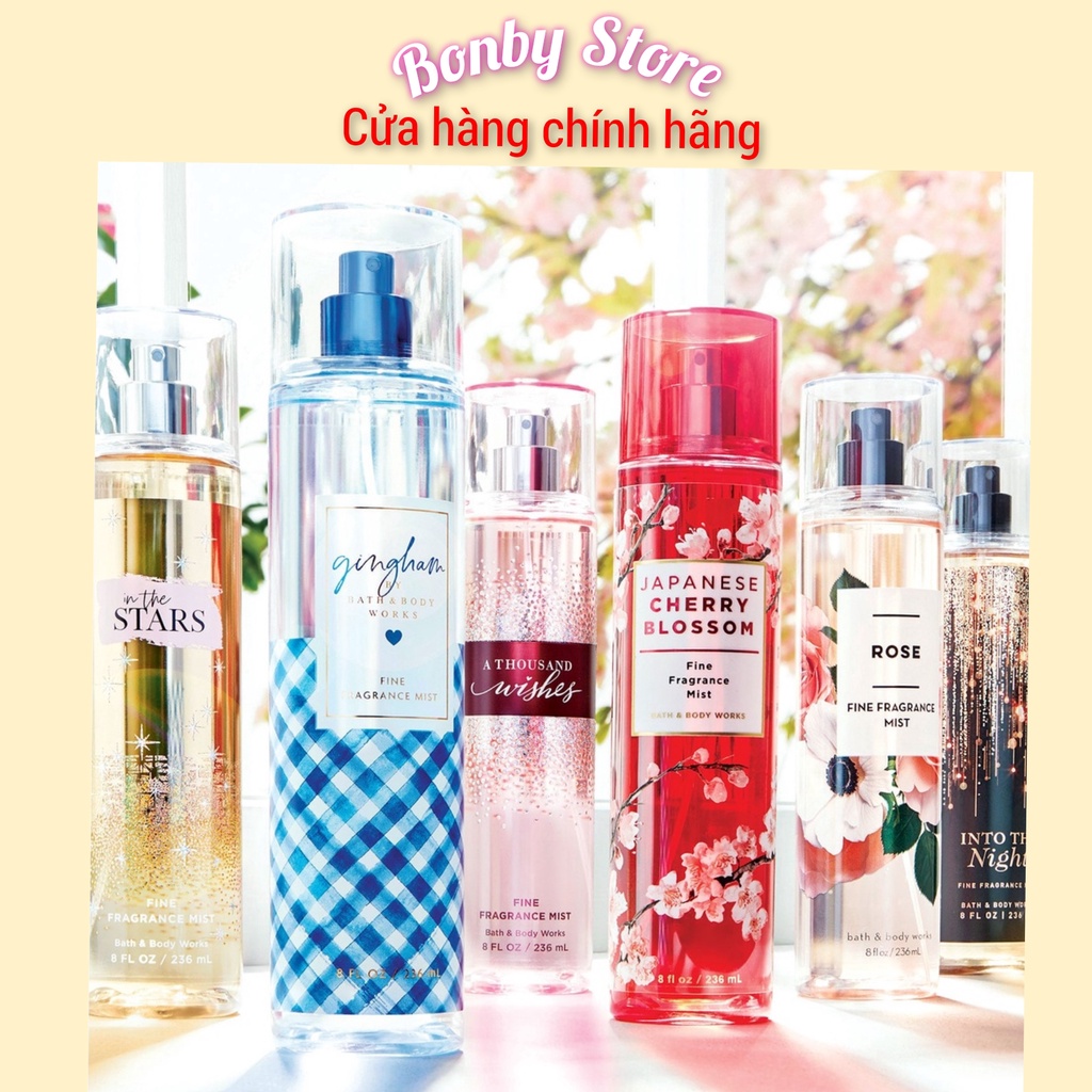 (Bill US) Xịt thơm Body - Body mist Bath and Body Works 236ml