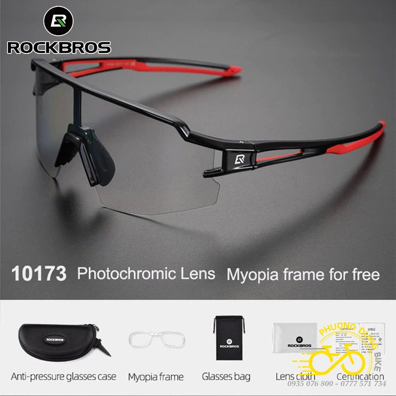 Kính mát xe đạp thể thao 1 mặt rockbros - kiểu 02