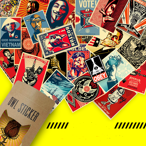 [HCM]Bộ Sticker hình dán OBEY chống nước cao cấp không trùng lặp