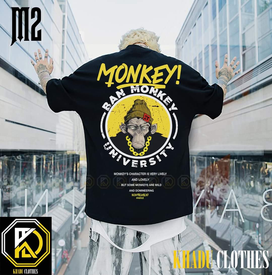 [HCM]Áo thun nam form rộng Hàn Quốc in hình BAN MONKEY độc đẹp không phai màu không dính giặt vải dày mịn mát