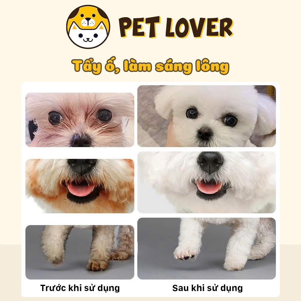 Sữa Tắm Cho Chó Lông Trắng, Sữa Tắm Chó Trị Vết Ố Lông Yaho M Rolay Care chai 500ml