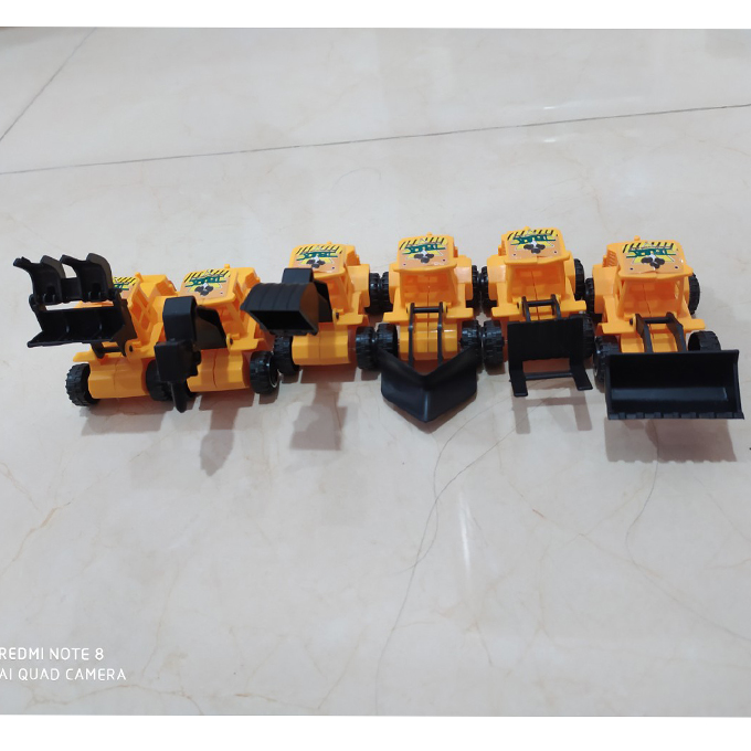 Bộ 6 mô hình Xe múc xe cẩu đồ chơi cho bé