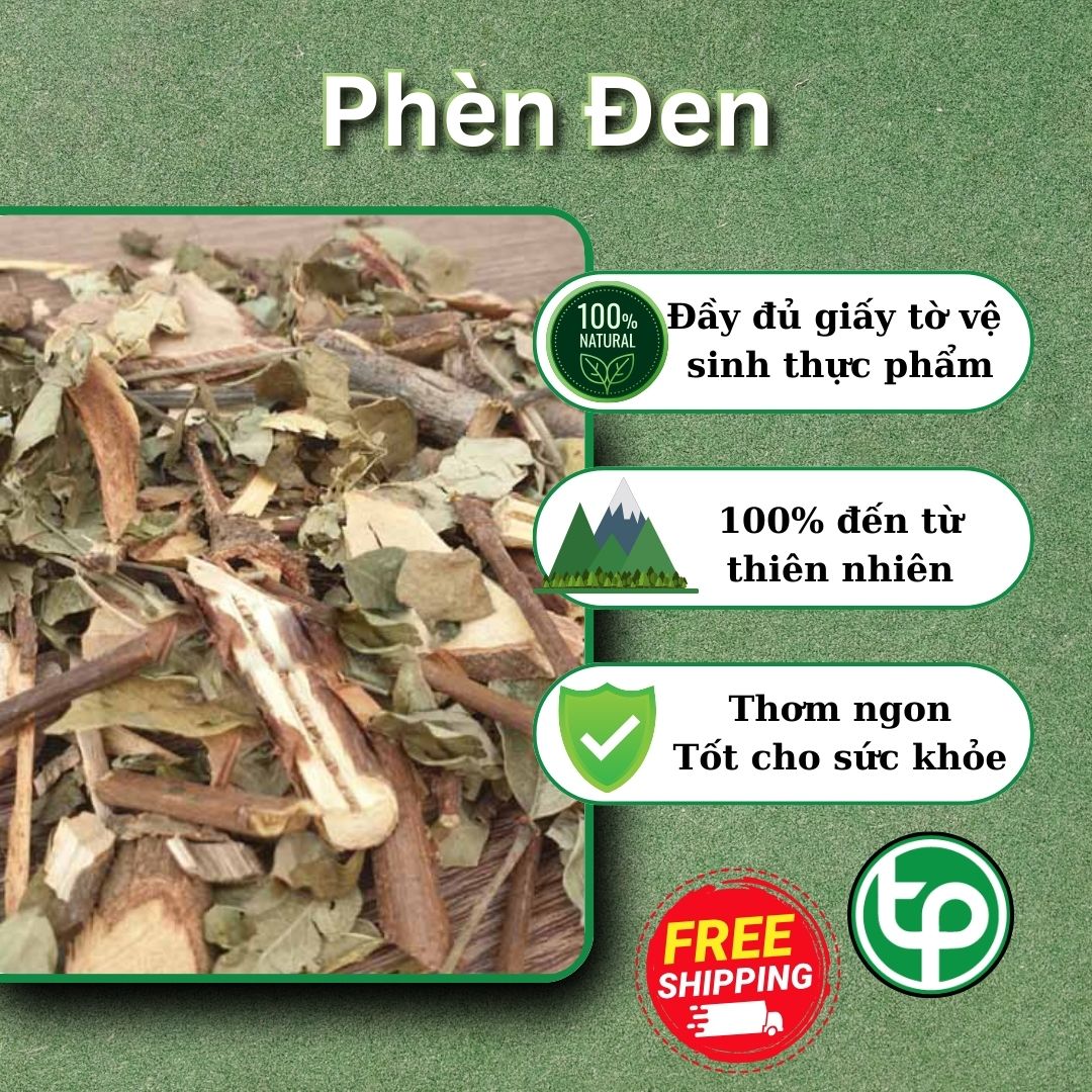 Cây phèn đen khô 500g - Tấn Phát - Hàng sạch cao cấp chuyên dùng để pha trà và sắc lấy nước uống