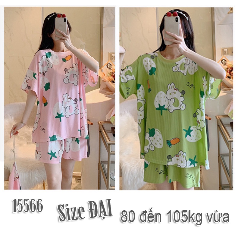 [ 110kg vừa ]  Đồ Bộ short BIG SIZE họa tiết cute SS-DAI 15566