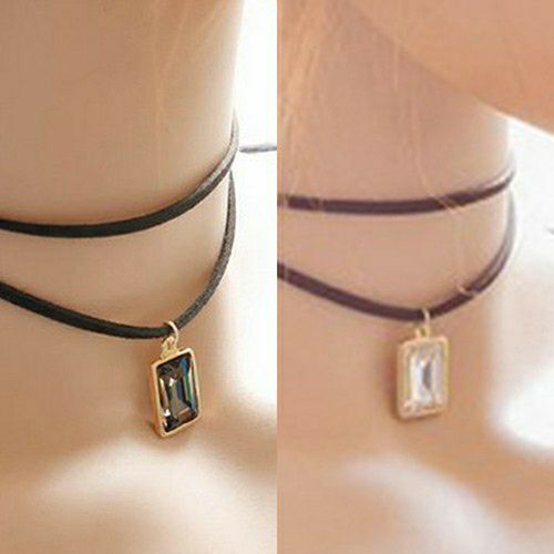 [HCM]Dây đeo cổ choker mặt đá vuông