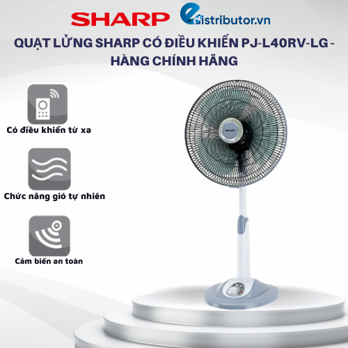 Quạt lửng sharp có điều khiển pj-l40rv-lg - hàng chính hãng