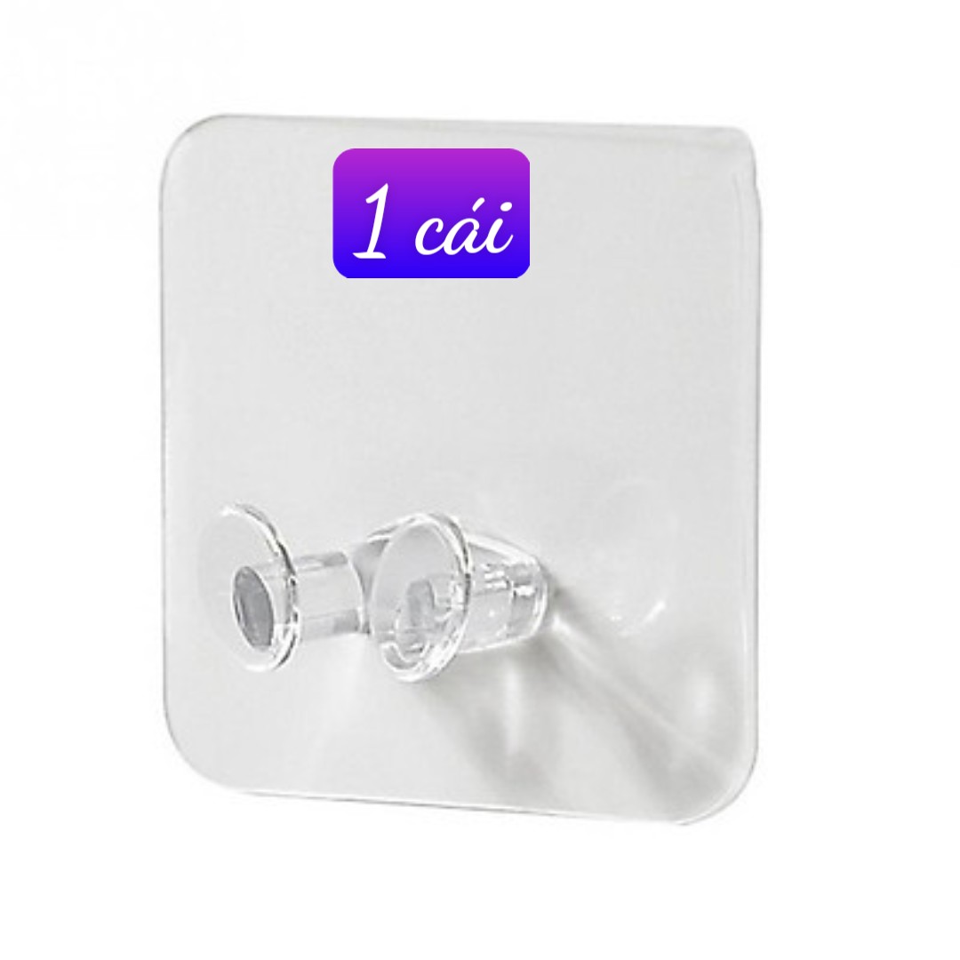 Combo 10 Móc treo ổ cắm điện trong suốt, móc treo 2 chấu đa năng