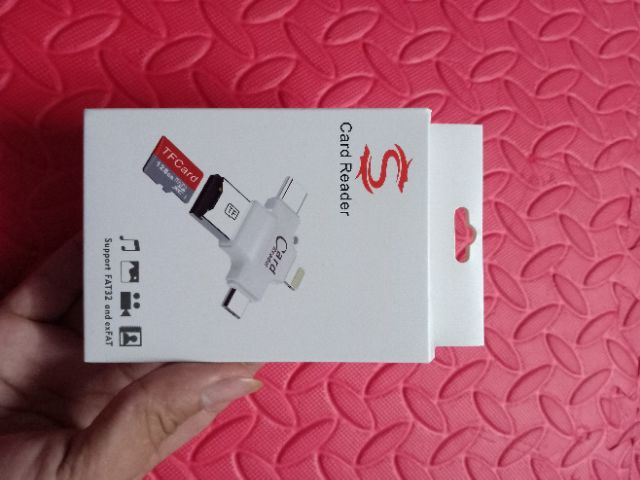 Đầu Đọc Thẻ 4 In 1 Otg, Usb, Type - C, Ios Card Reader