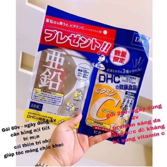 Viên Uống Kẽm + Vitamin C DHC