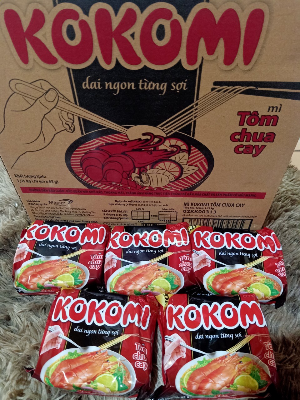 mì tôm chua cay Kokomi thùng 30 gói