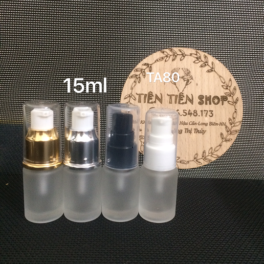 Chai thuỷ tinh mờ đầu xịt giọt bạc ( chọn size)