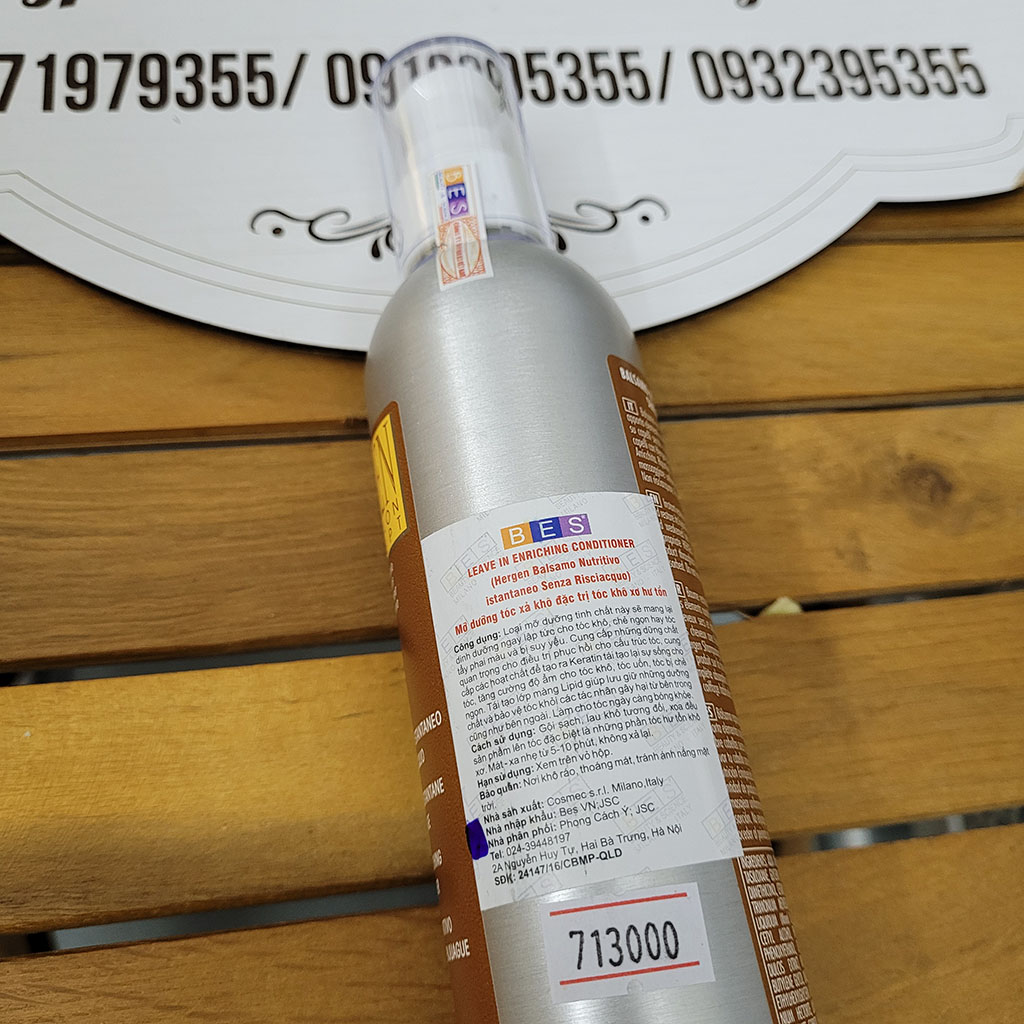 MỠ XẢ KHÔ BES HERGEN DƯỠNG ẨM 300ML