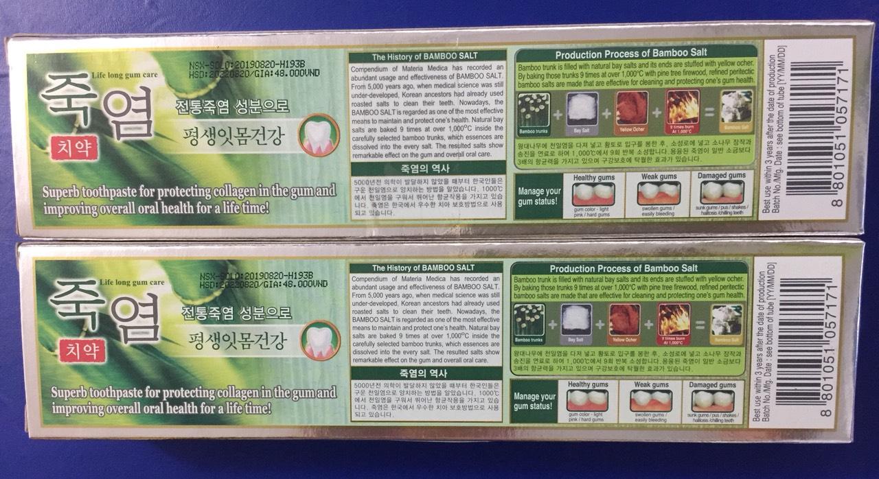 KEM ĐÁNH RĂNG HÀN QUỐC BAMBO SALT 140Gr