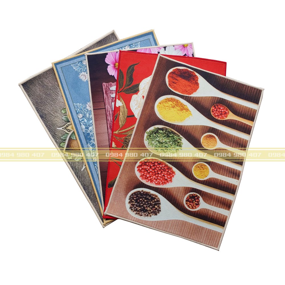 COMBO 5 THẢM NỈ 3D 40X60CM LOẠI ĐẸP