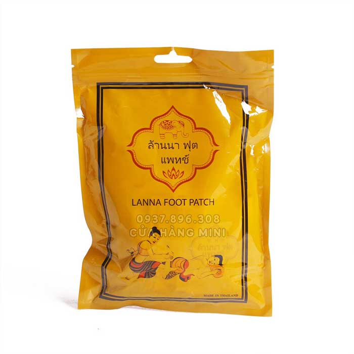 【FREESHIP】 Combo 10 Miếng Dán Thải Độc Chân Thái Lan Lanna Foot Patch