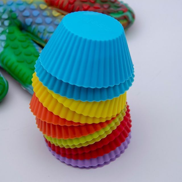 Bộ 6 Khuôn Silicon Tròn Nướng Bánh