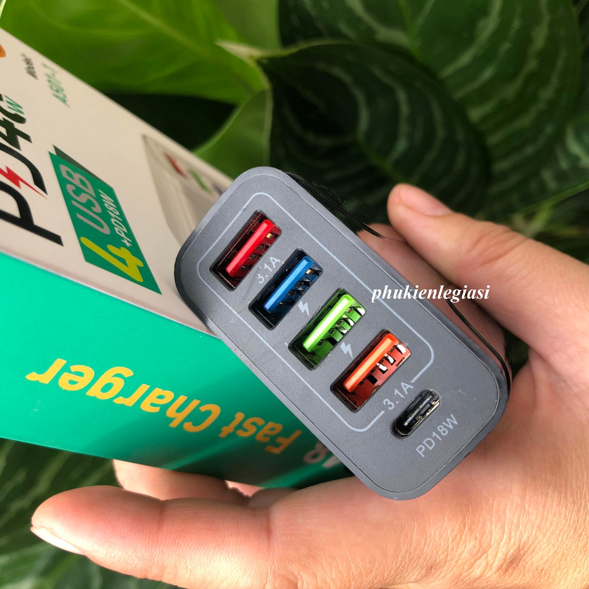 XÃ HÀNG THANH LÝ Cốc sạc Quick Charge 3.0 4 cổng usb