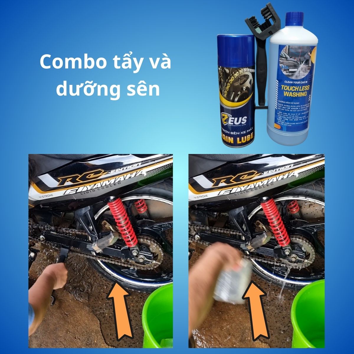 Combo dung dịch rửa sên và dưỡng sên