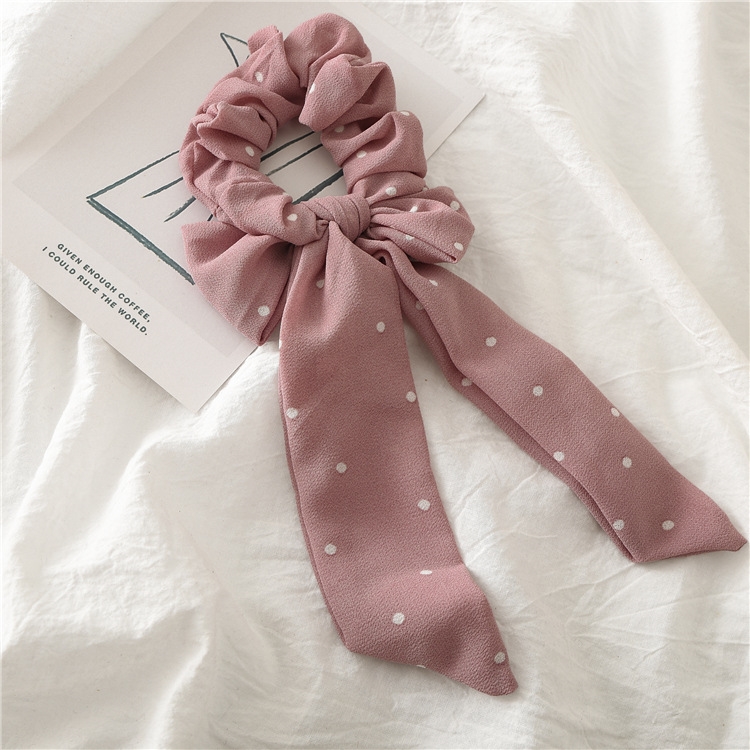 Dây cột tóc vải thắt nơ Scrunchies