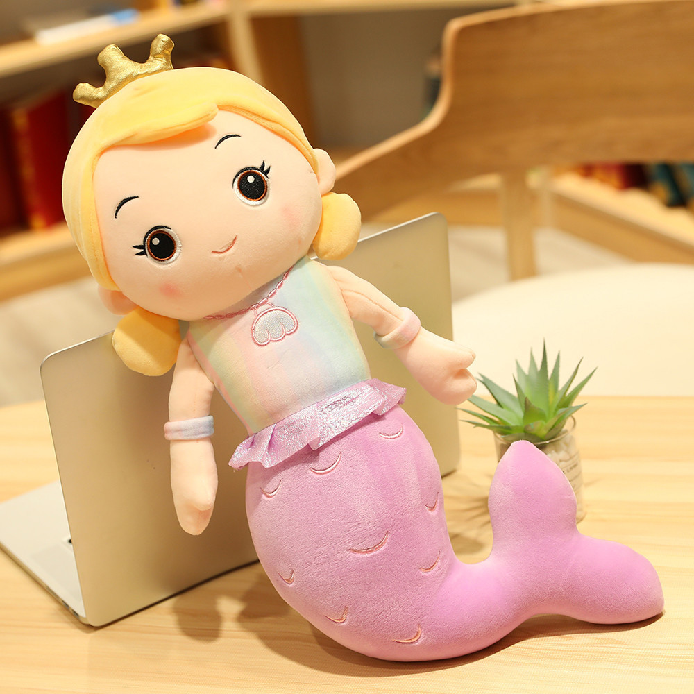 Búp bê nàng tiên cá, gối ôm dễ thương búp bê cho bé gái quà tặng size 40cm - 55cm