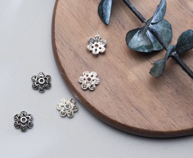 [S925] Charm bạc ốp cánh hoa - MH250