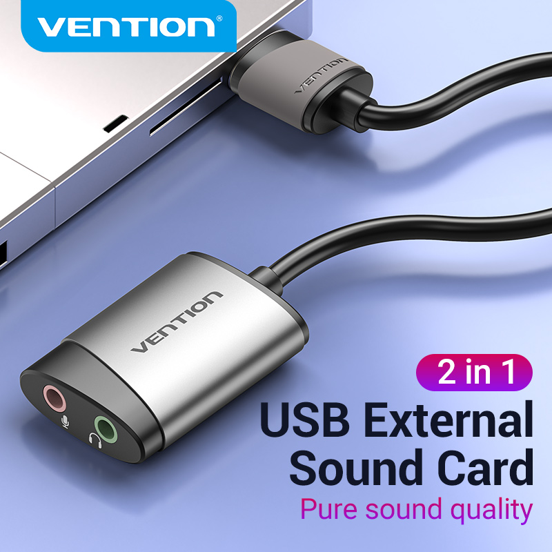 Vention Sound Card USB To Jack 3.5mm Adapter USB audio interface external sound card  Headset Headphone USB Soundcard For PC PS4 support CTIA&OMTP