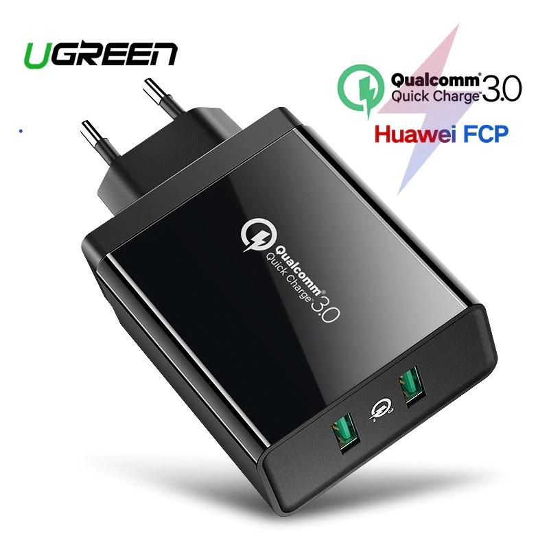 Sạc nhanh đa năng 2 cổng Quick Charge 3.0 36W Ugreen
