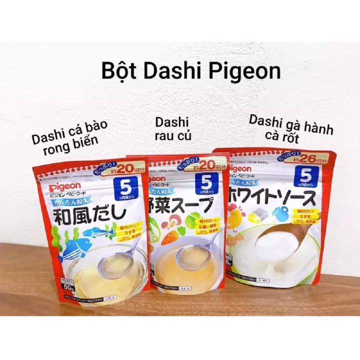 Bột dashi pigeon nhật bản cho bé ăn dặm