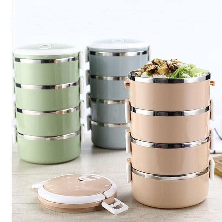 Cặp Lồng Cơm Lúa Mạch 4 Tầng - Cặp Lồng Cơm Giữ Nhiệt