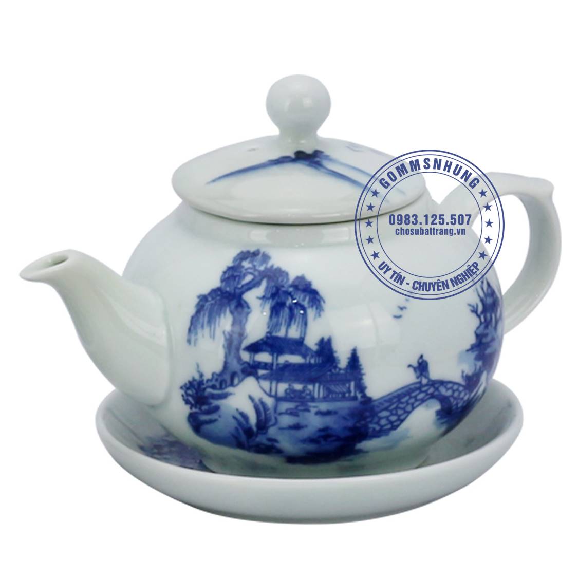 Bộ ấm chén khay tròn trường thọ