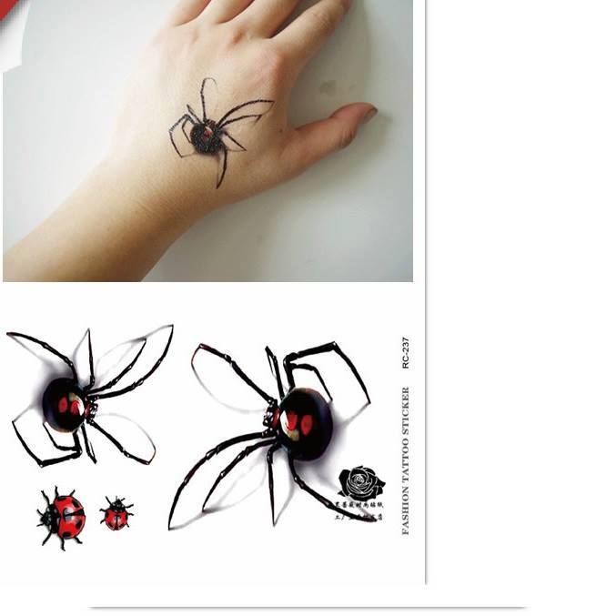 [HCM]Hình xăm dán halloween nhện và bọ cạp 10x6cm
