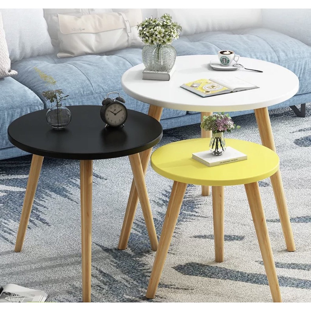 Bàn trà sofa vintage mặt tròn ( Mặt 50 cm)