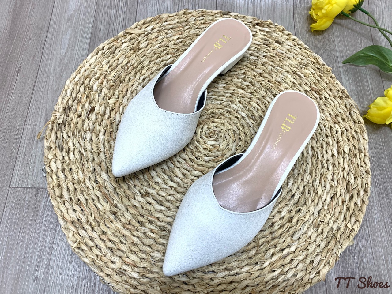 Giày sục trơn kim tuyến 2 cm Eva Eva Shoes baotron10