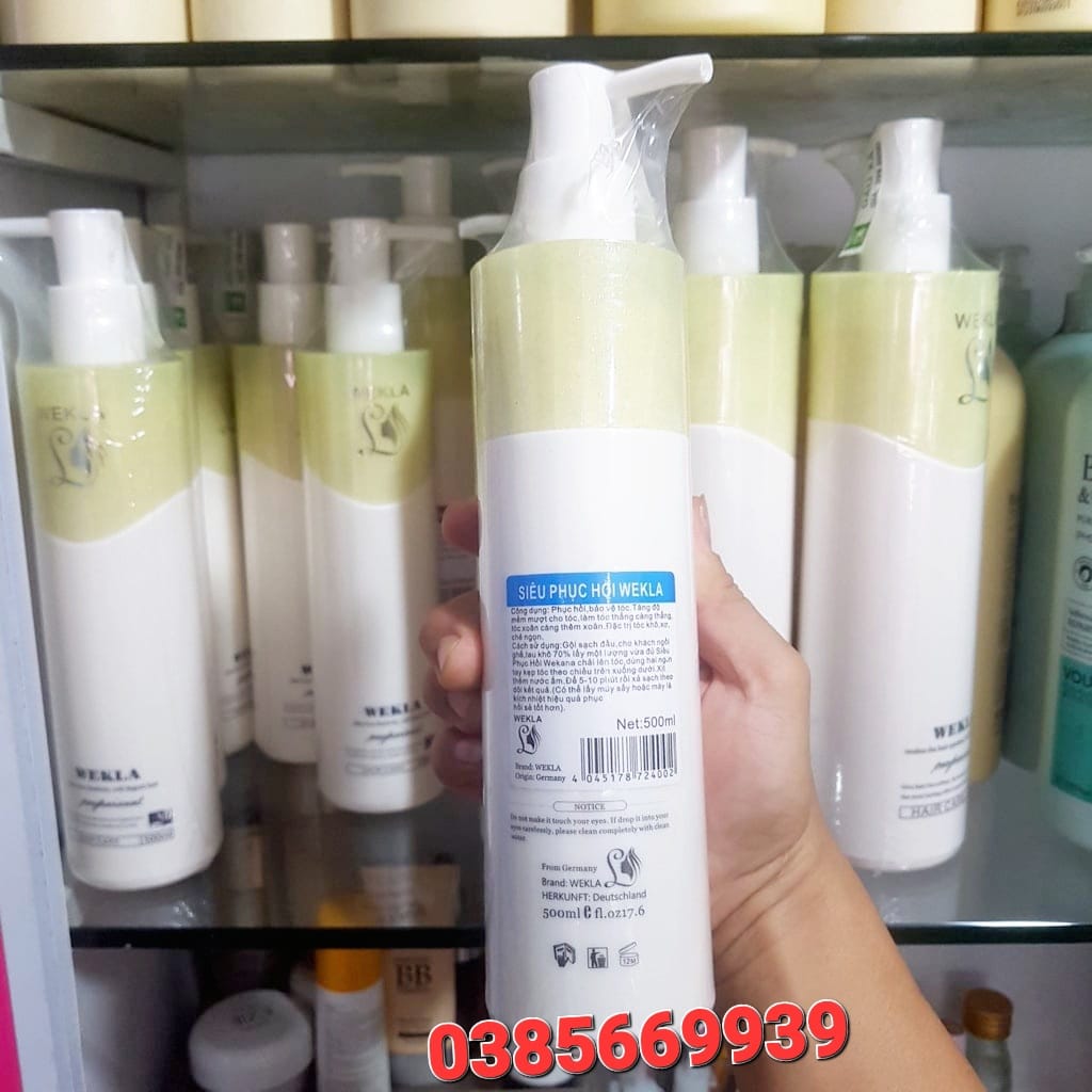 Dầu ủ tóc siêu phục hồi Wekla Đức 500ml, kem ủ hấp bảo vệ và phục hồi tóc Wekla